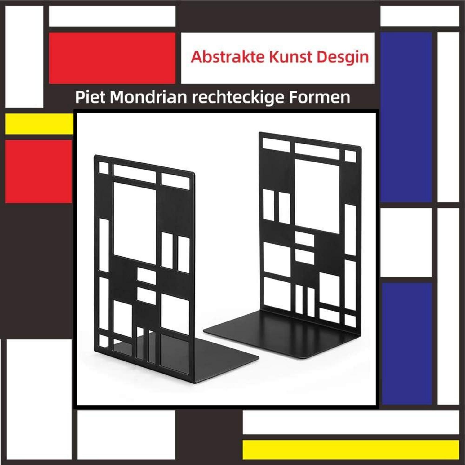 Buchstütze Metall schwarz 3 Paar, Buchständer Bookends Book Holder CD