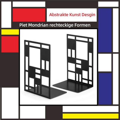 Buchstütze Metall schwarz 3 Paar, Buchständer Bookends Book Holder CD