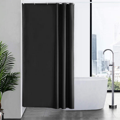 Duschvorhang Textil Anti-schimmel Wasserdicht Schwarz 120x200cm
