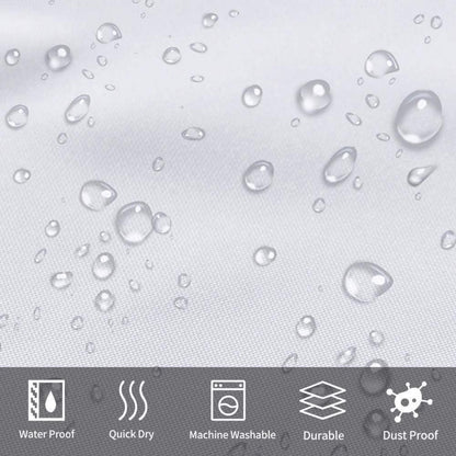 Duschvorhang 120x180 Textil Polyester Wasserdicht Schimmelresistent