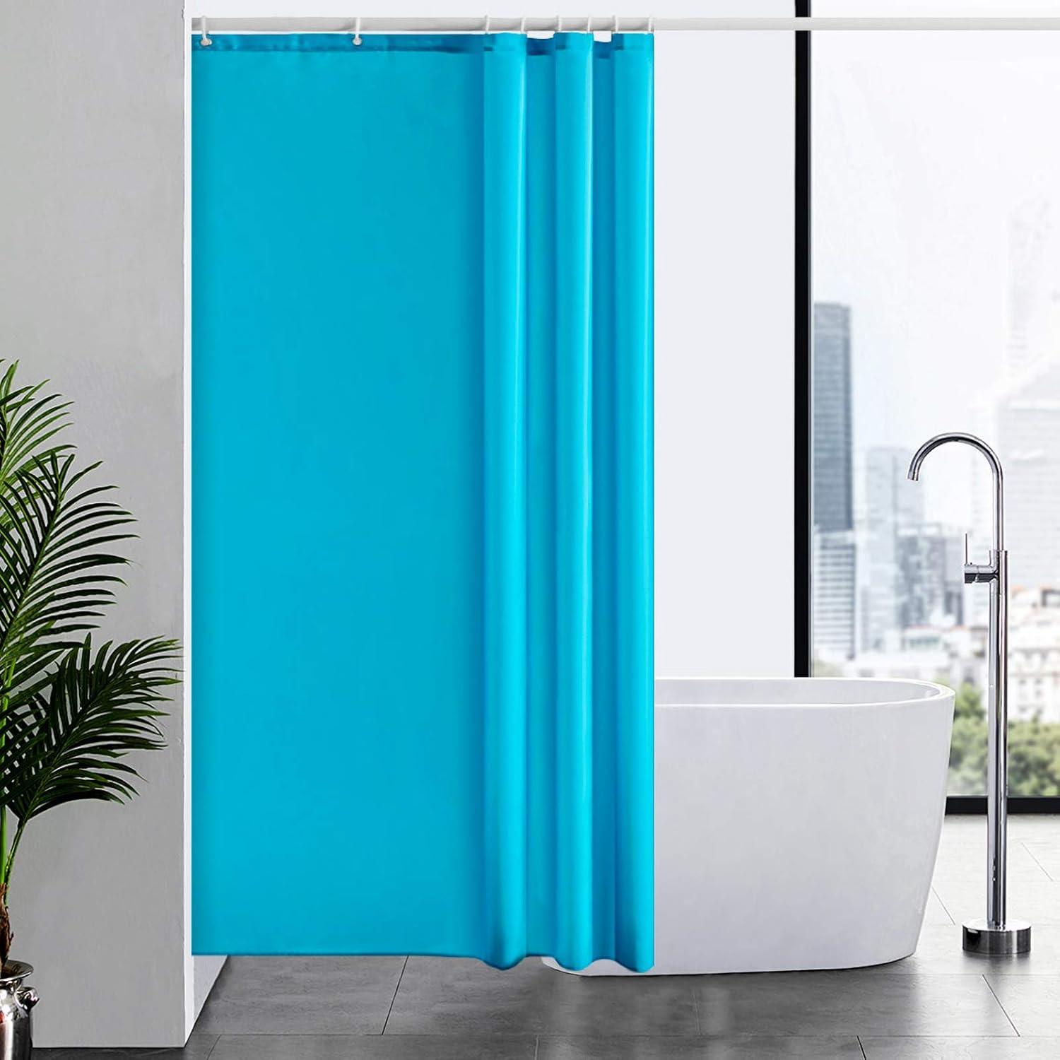 Duschvorhang Textil Anti-schimmel Wasserdicht Polyester Aquamarine