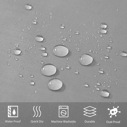 Duschvorhang Textil Anti-schimmel Wasserdicht Waschbar aus Polyester Stoff Grau