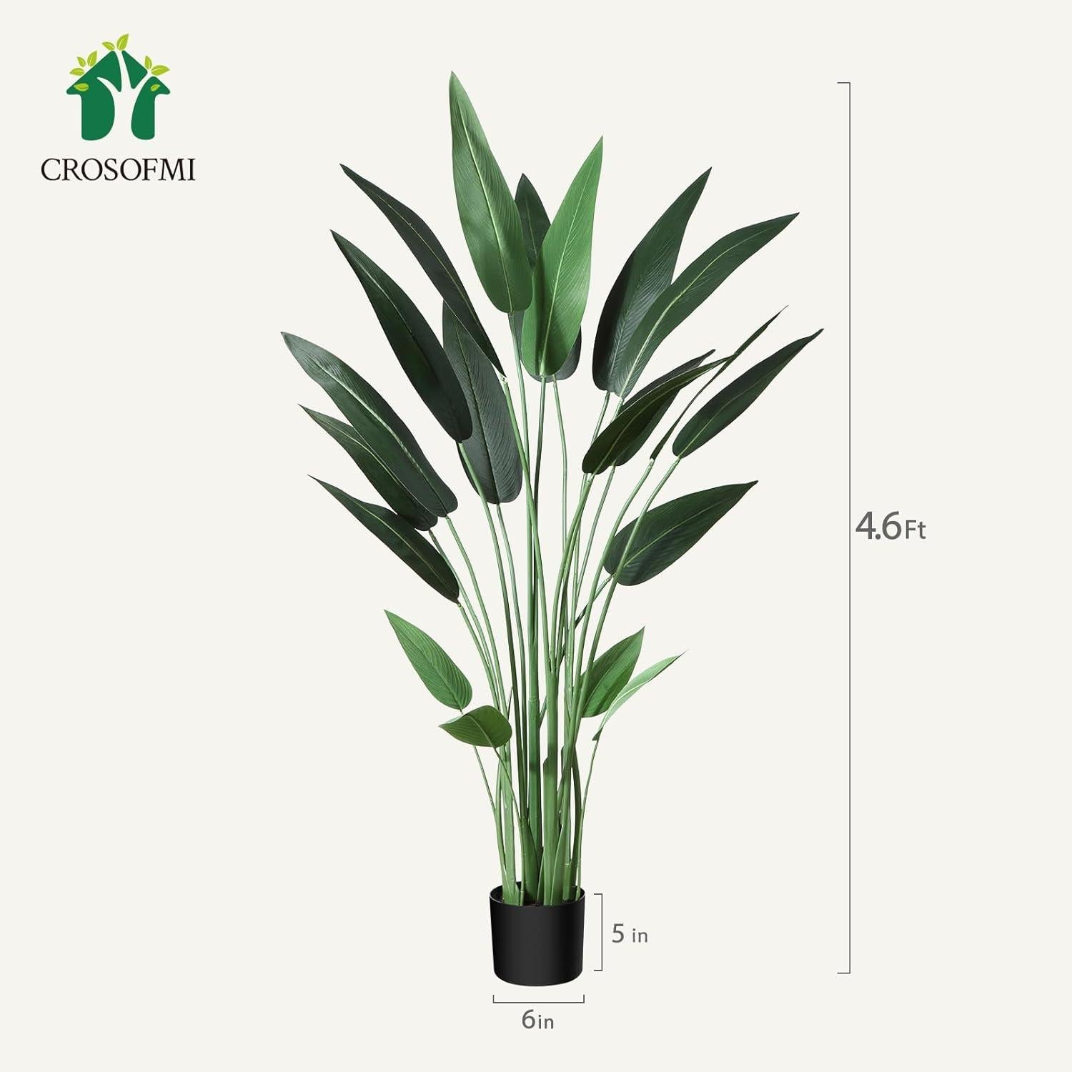 Künstlich Lilienbaum 140CM Tropische Palme Große Pflanzen im Topf