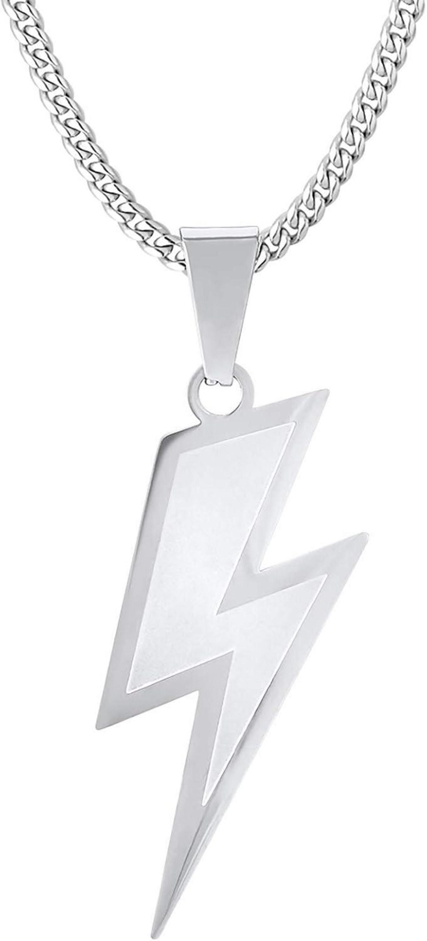 Hip Hop Blitz Anhänger mit Panzerkette, Gold/Weißgold plated