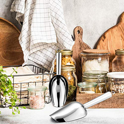 Eisschaufel Edelstahl 3er-Set für Küche Bar Party Buffet