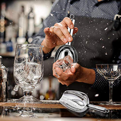 Eisschaufel Edelstahl 3er-Set für Küche Bar Party Buffet