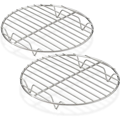 Abkühlgitter Edelstahl Rund 2er Set Backen Kühlen Dämpfen