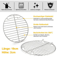 Abkühlgitter Edelstahl Rund 2er Set Backen Kühlen Dämpfen