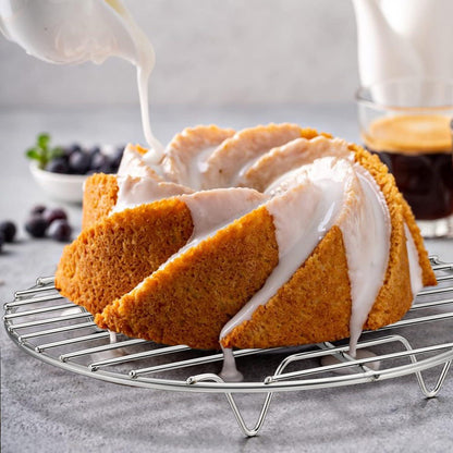 Abkühlgitter Edelstahl Rund 2er Set Backen Kühlen Dämpfen