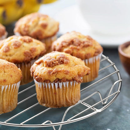 Abkühlgitter Edelstahl Rund 2er Set Backen Kühlen Dämpfen
