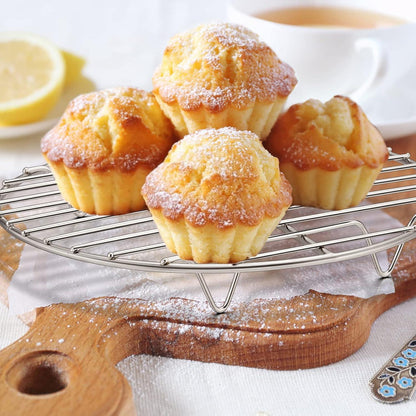 Abkühlgitter Edelstahl Rund 2er Set Backen Kühlen Dämpfen