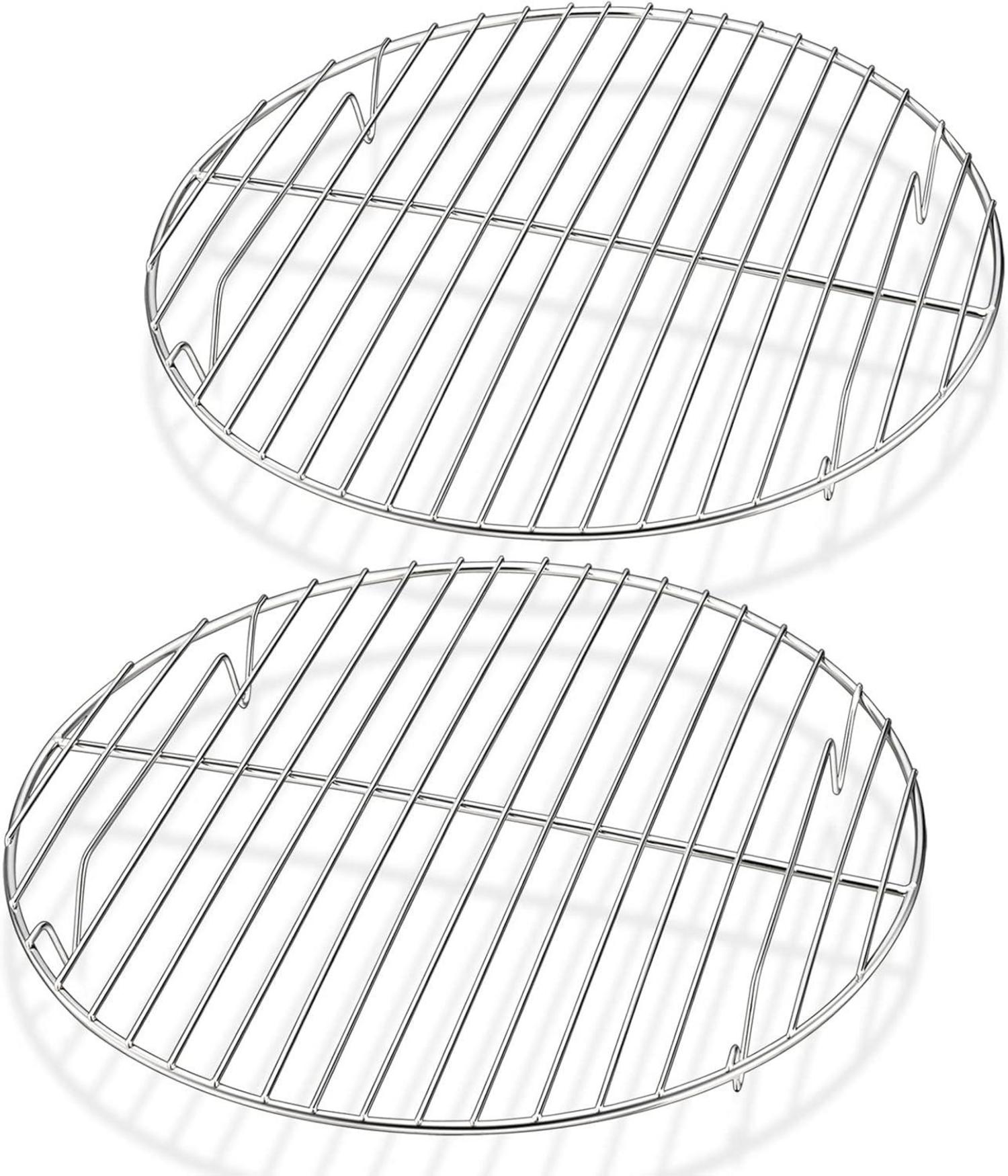 Auskühlgitter Edelstahl für Kuchen Backform 27cm - 2er Set