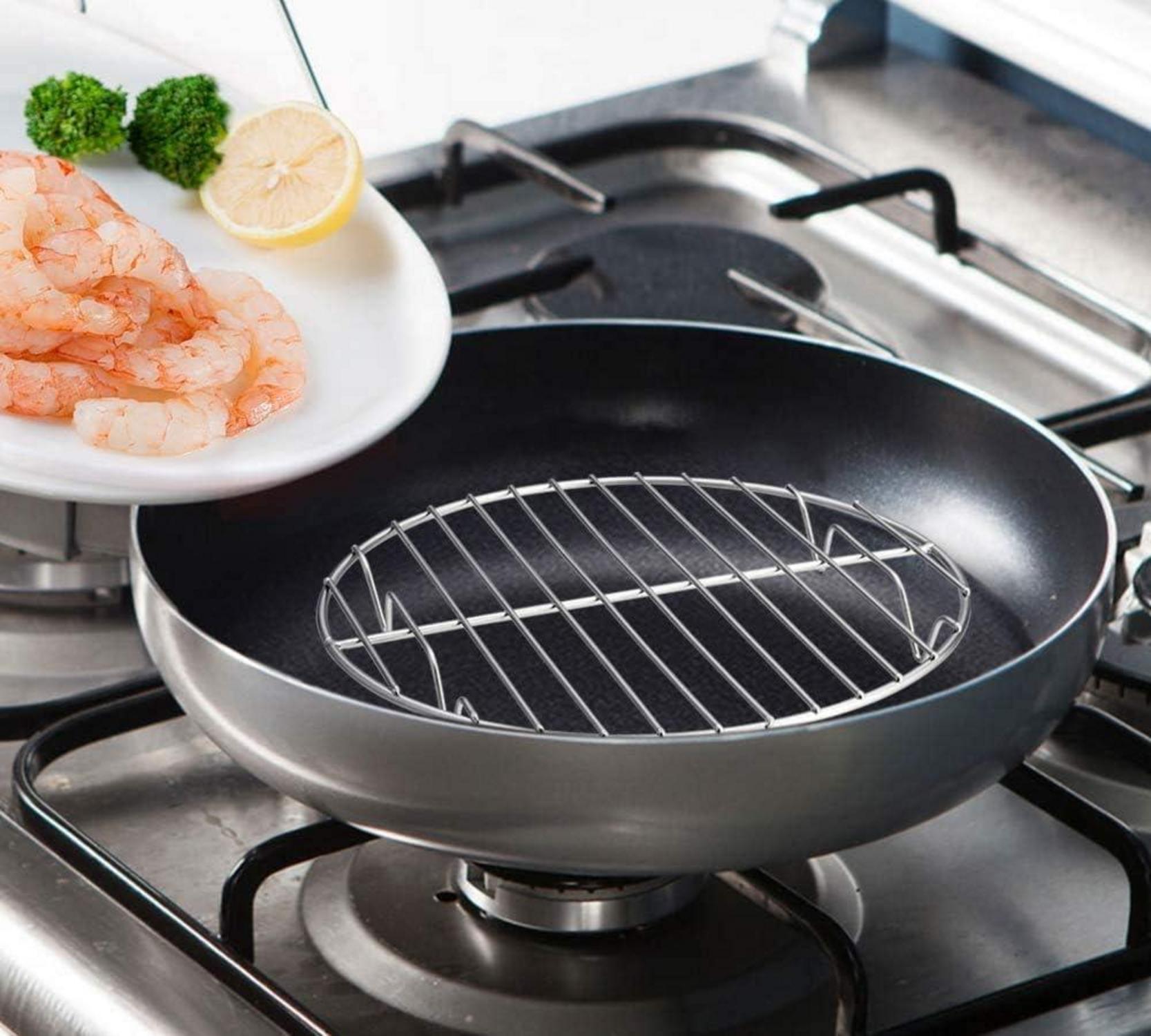 Abkühlgitter Rund 2er Set Edelstahl Backen Kühlen Dämpfen 27cm