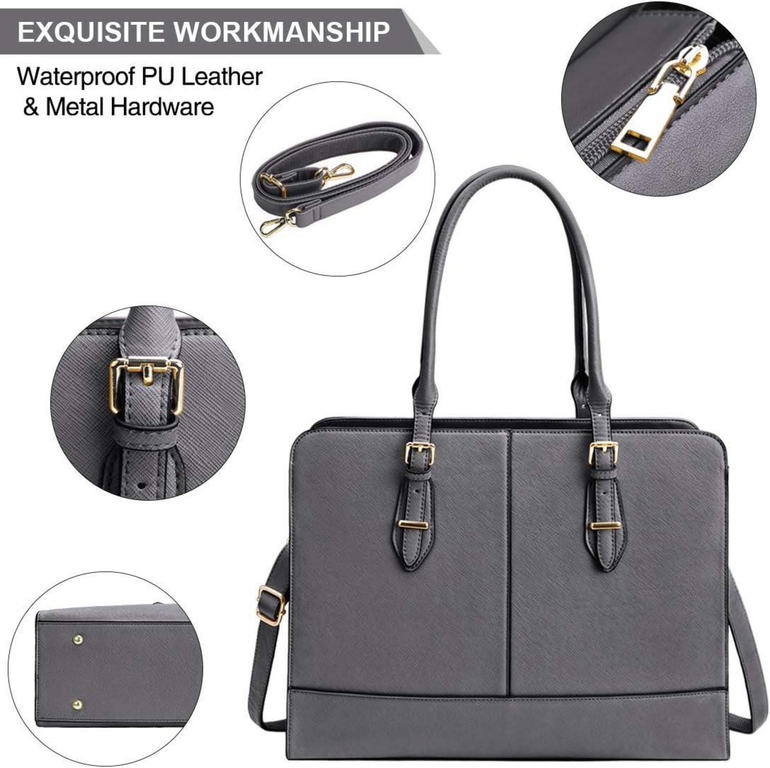 Lubardy Damen Handtasche Shopper 15.6 Zoll Wasserdicht Leder Business Büro