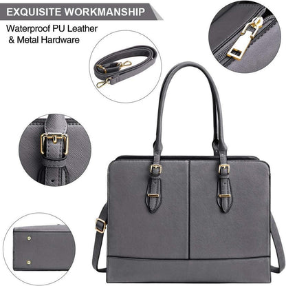 Lubardy Damen Handtasche Shopper 15.6 Zoll Wasserdicht Leder Business Büro