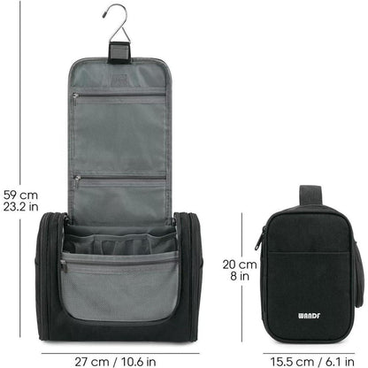 Aufhängbare Kulturtasche Groß mit vielen Fächern für Reisen