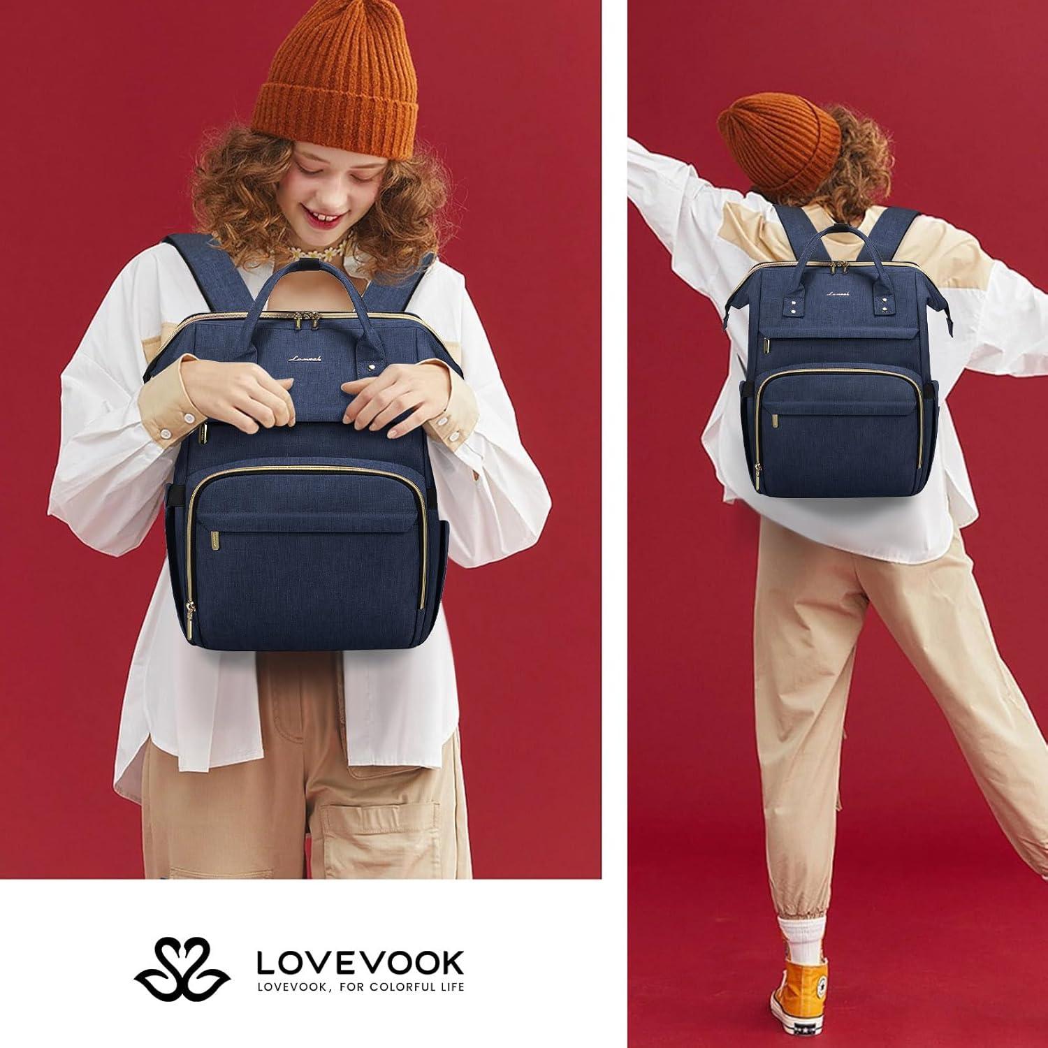 Damen Rucksack wasserdicht Laptop 15,6 Zoll Groß Backpack