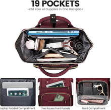 Damen Rucksack 15,6 Zoll Laptopfach wasserdicht Uni Business