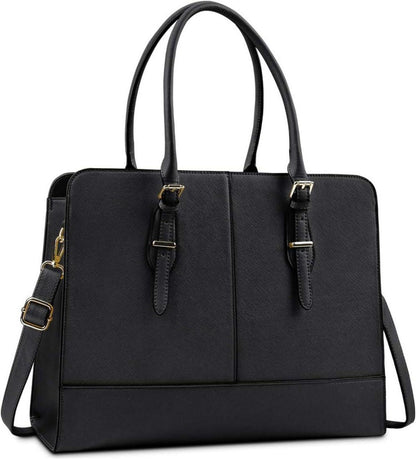Elegante Damen PU Leder Handtasche Shopper Wasserdicht 15.6 Zoll