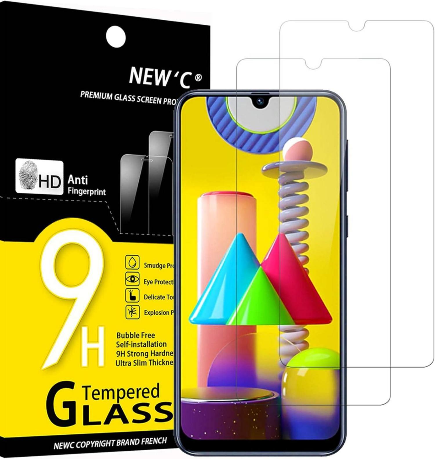 Panzer Schutzglas für Samsung Galaxy M21 M31, 2 Stück, 9H Härte