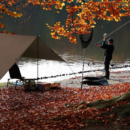 Zeltplane Tarp Hängematte Regenschutz Sonnensegel Camping 3x3m Blau