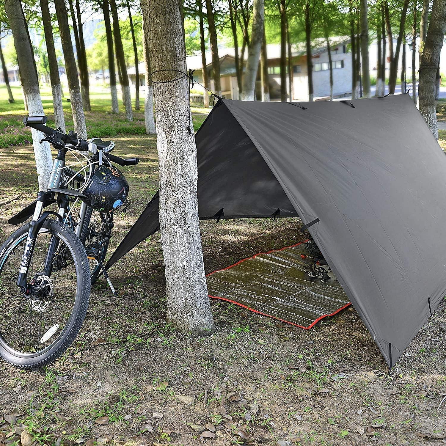 Zeltplane Tarp Hängematte Regenschutz Outdoor Camping Wasserdicht 3x3M