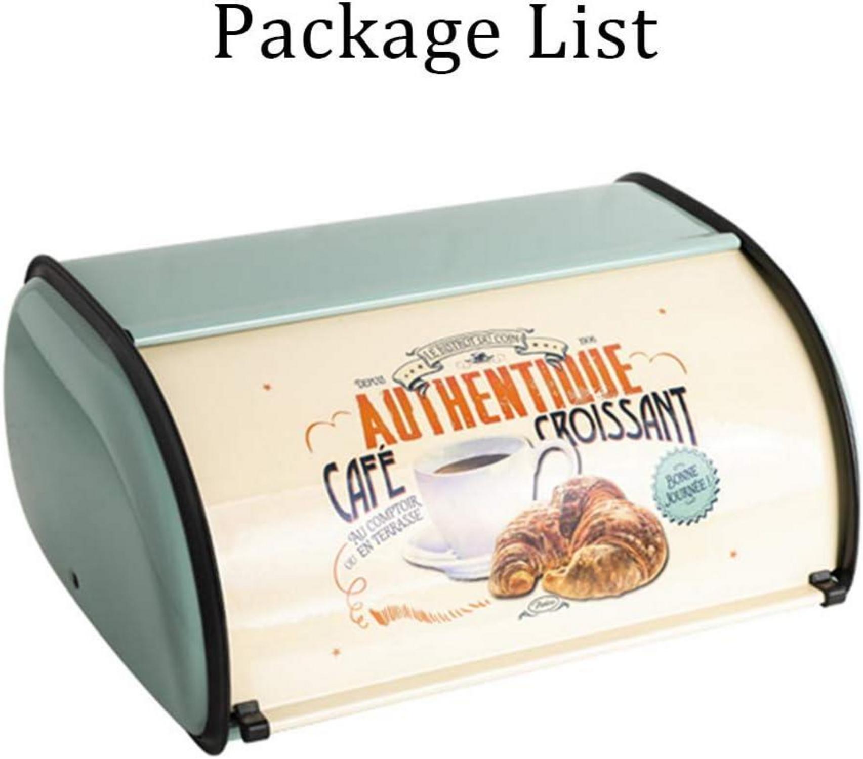 Vintage Brotkasten 33cm Roll-Top Schutzverkleidung Blau