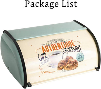 Vintage Brotkasten 33cm Roll-Top Schutzverkleidung Blau