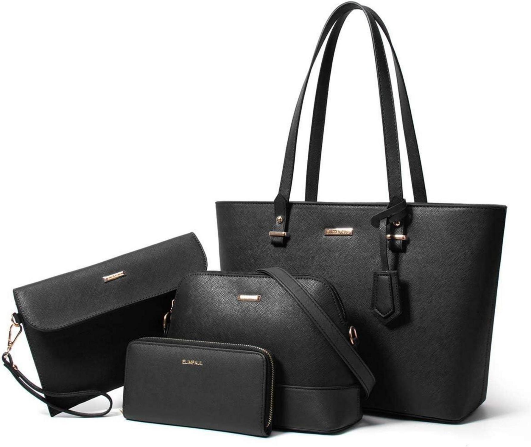 Damen Handtasche Tote Schultertasche Shopper Umhängetasche 4-teiliges