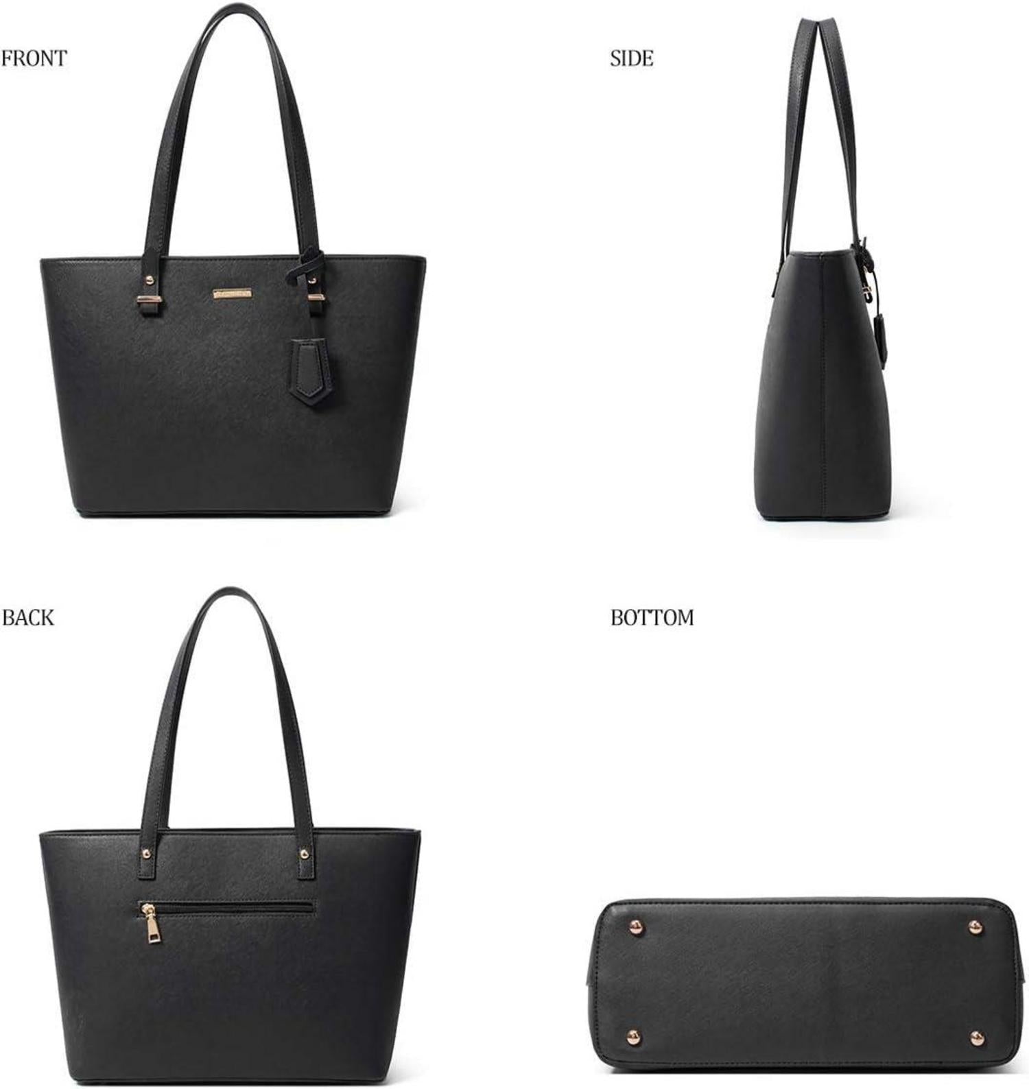 Damen Handtasche Tote Shopper Groß Schultertasche 4-teiliges