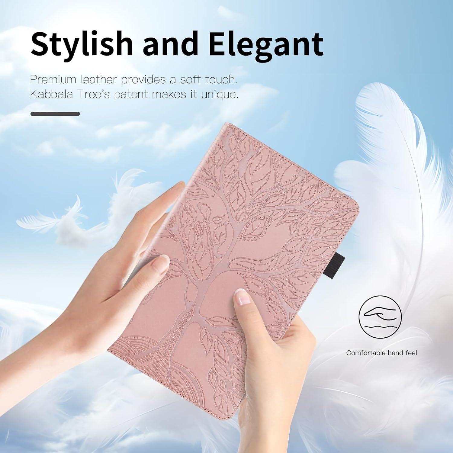 Aswant Galaxy Tab A 10.5 2018 Hülle Geprägter Baum PU Leder Flip