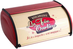 Brotkasten Vintage Aufbewahrung Roll-Top Schutzverkleidung Rot