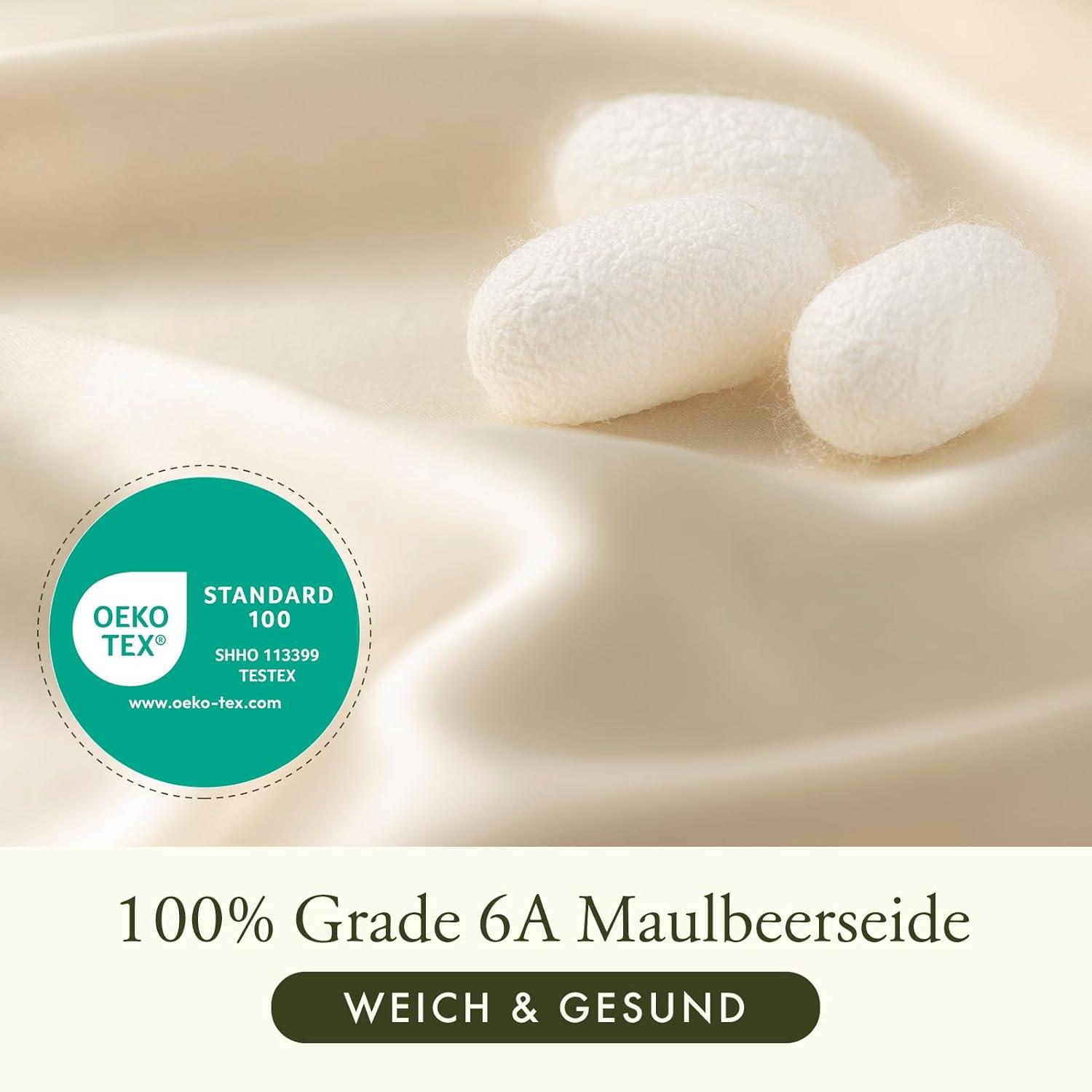 Seiden-Haargummis 100% Maulbeerseide 2er-Pack Schwarz Kaffee