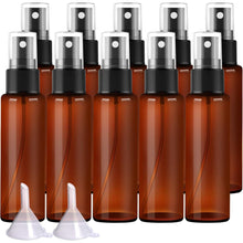 Braune 30ml Pump Sprühflasche Set mit Trichter - 10
