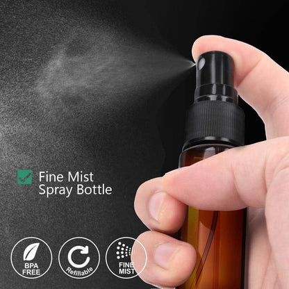 Braune 30ml Pump Sprühflasche Set mit Trichter - 10