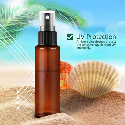 Braune 30ml Pump Sprühflasche Set mit Trichter - 10