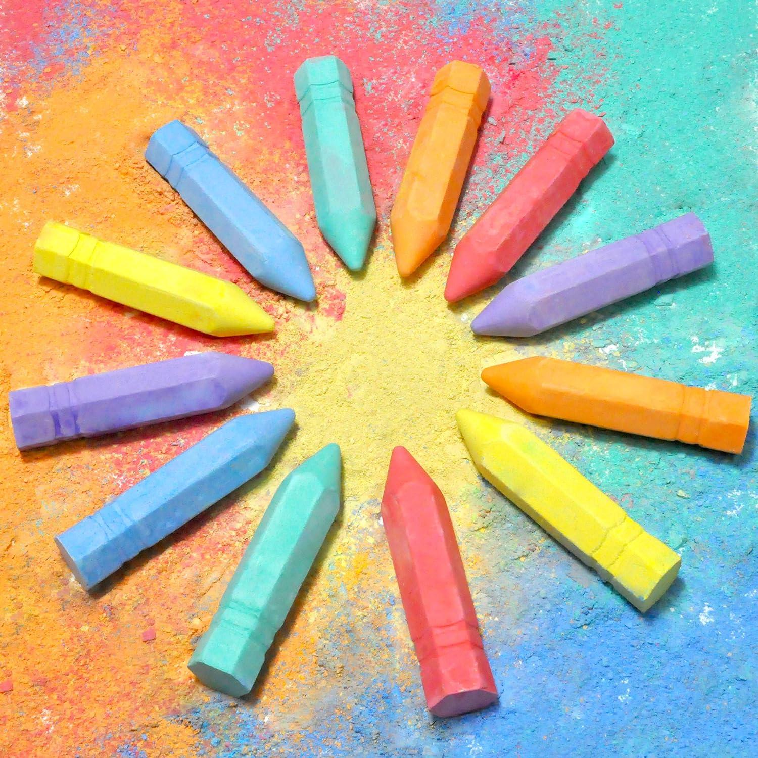 24-teiliges Kreideset für Kinder: Ungiftig, waschbar, bunt