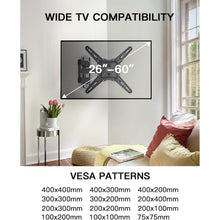 TV Wandhalterung Schwenkbar Neigbar 26-60 Zoll Fernseher