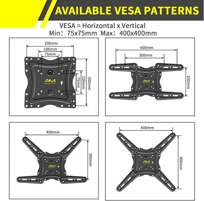 TV Wandhalterung Schwenkbar Neigbar 26-60 Zoll Fernseher