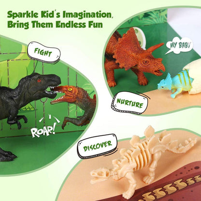 D-FantiX Dinosaurier Adventskalender für Kinder 24 Tage Weihnachten Spielzeug Jungen Mädchen