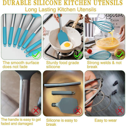 15-teiliges Silikon-Küchenutensilien-Set Spülmaschinenfest