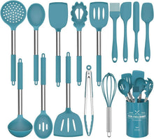 15-teiliges Silikon Küchenutensilien-Set Marineblau hitzebeständig