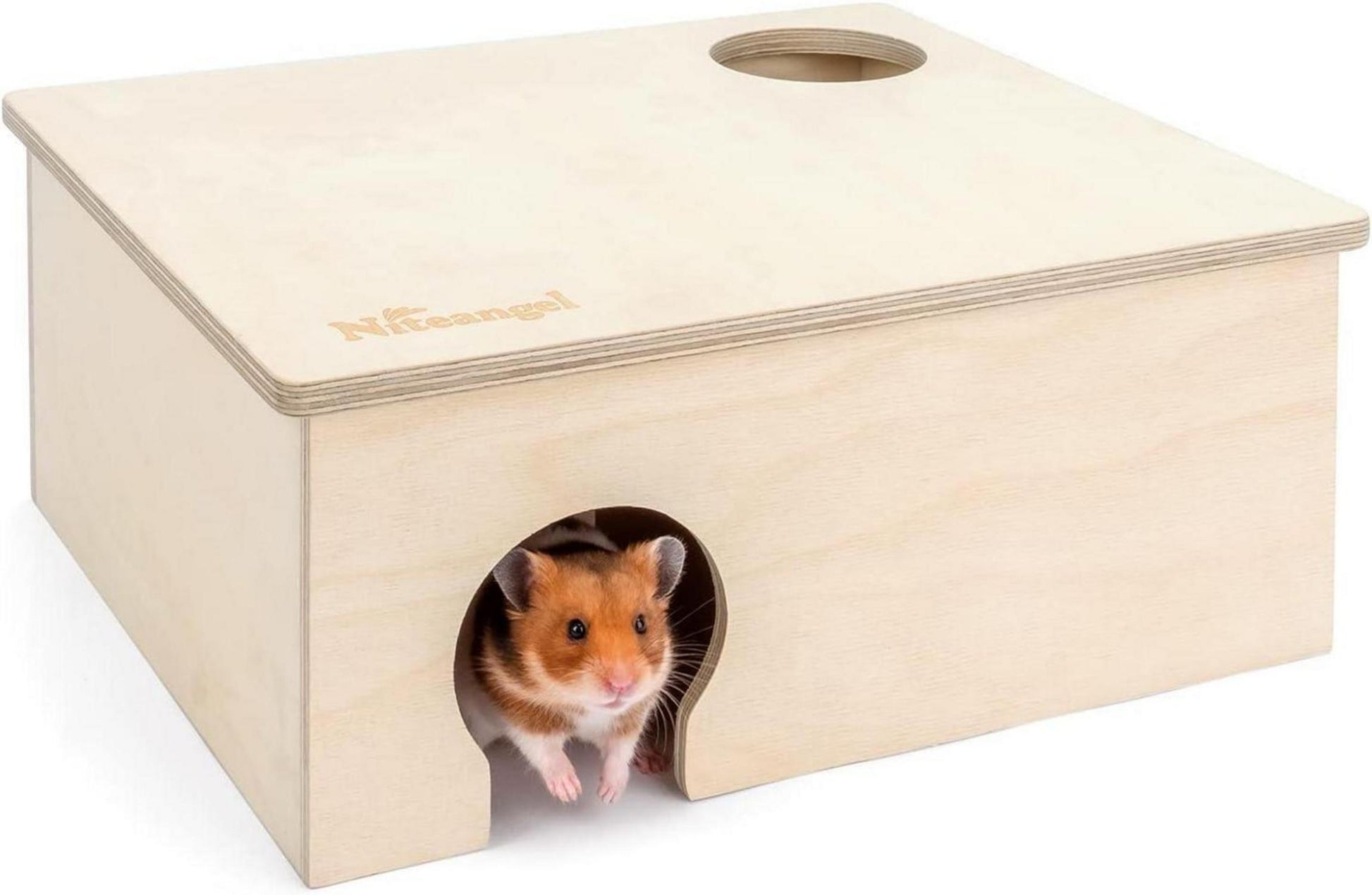Niteangel Holz Hamster Versteck 3-Kammer