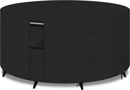Gartenmöbel Abdeckung rund 190x80cm wasserdicht Schwarz