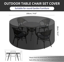 PATIO PLUS Gartentisch Abdeckung rund 190x80cm schwarz