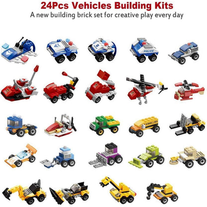 D-FantiX Weihnachts-Adventskalender mit Fahrzeugen 24 Tage