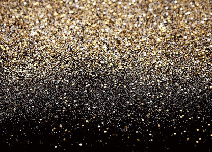 Schwarzer/Gold Glitzer Pailletten Fotohintergrund 2,1x1,52m