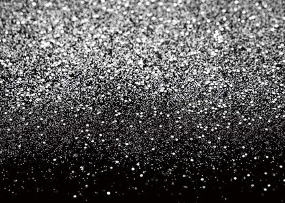 Glitzer Fotohintergrund Schwarz Silber 2,1x1,52m Party Hochzeit Kinder