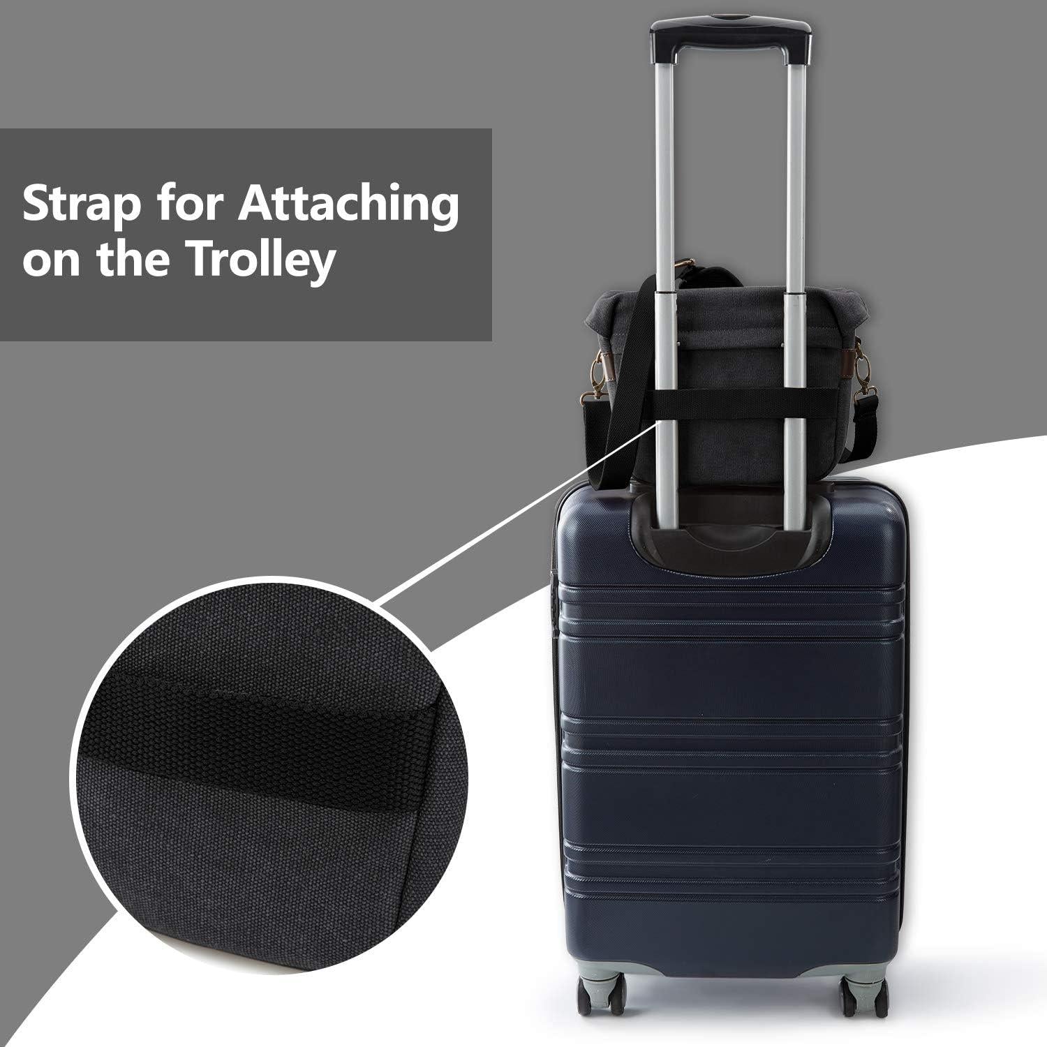 Kameratasche für SLR-Kamera, Schultertasche, Schwarz, wasserabweisend
