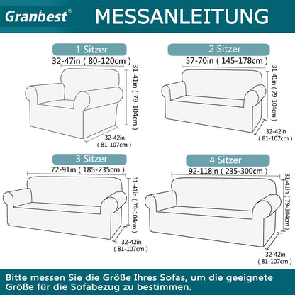 Granbest Stretch Sofabezug Wasserdicht 1 Stück Jacquard Couchbezug (3